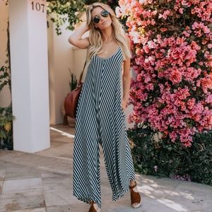 Striped Pocket Jumpsuit
